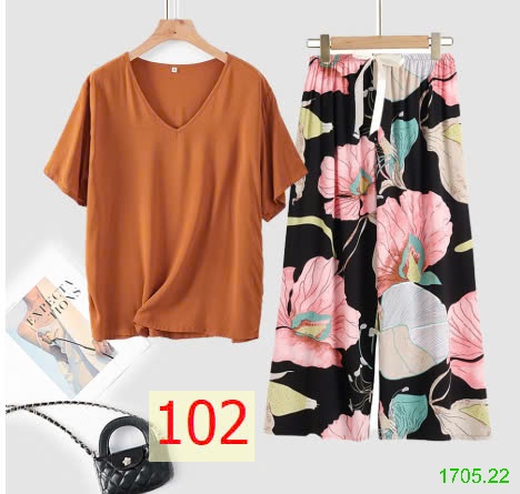 25HA1705.22 - BỘ MẶC NHÀ QUẦN DÀI NỮ