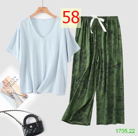 25HA1705.22 - BỘ MẶC NHÀ QUẦN DÀI NỮ