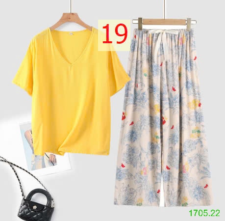 25HA1705.22 - BỘ MẶC NHÀ QUẦN DÀI NỮ