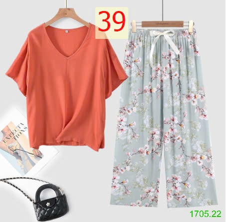 25HA1705.22 - BỘ MẶC NHÀ QUẦN DÀI NỮ
