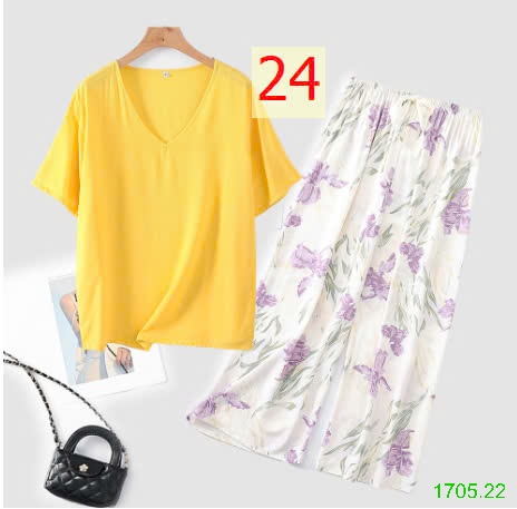25HA1705.22 - BỘ MẶC NHÀ QUẦN DÀI NỮ
