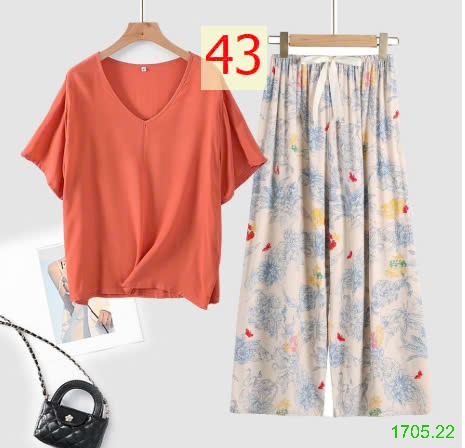 25HA1705.22 - BỘ MẶC NHÀ QUẦN DÀI NỮ