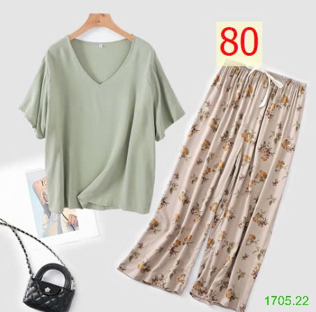 25HA1705.22 - BỘ MẶC NHÀ QUẦN DÀI NỮ