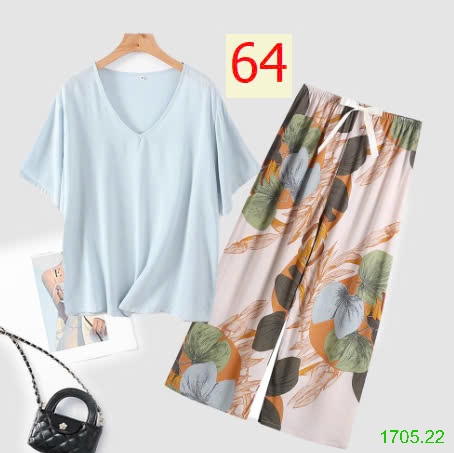 25HA1705.22 - BỘ MẶC NHÀ QUẦN DÀI NỮ
