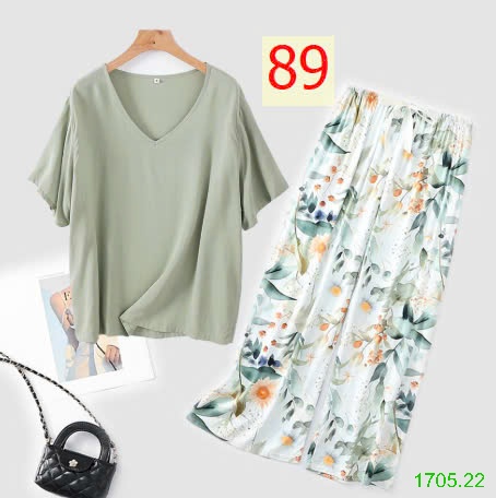25HA1705.22 - BỘ MẶC NHÀ QUẦN DÀI NỮ