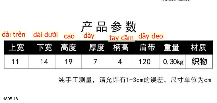 25HA1805.18 - TÚI BAOBAO 2 NGĂN MINI