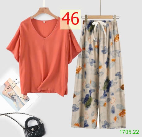 25HA1705.22 - BỘ MẶC NHÀ QUẦN DÀI NỮ