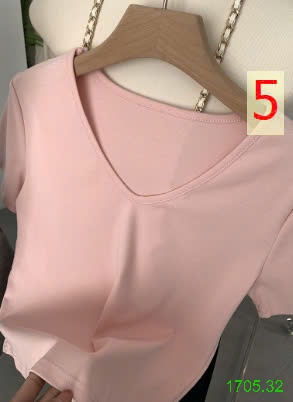 25HA1705.32 - ÁO ĐUÔI TÔM CỔ V NỮ
