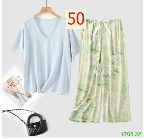 25HA1705.22 - BỘ MẶC NHÀ QUẦN DÀI NỮ