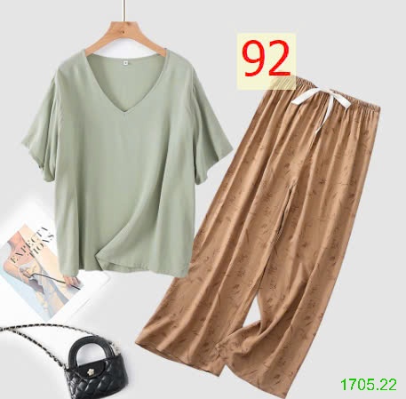 25HA1705.22 - BỘ MẶC NHÀ QUẦN DÀI NỮ