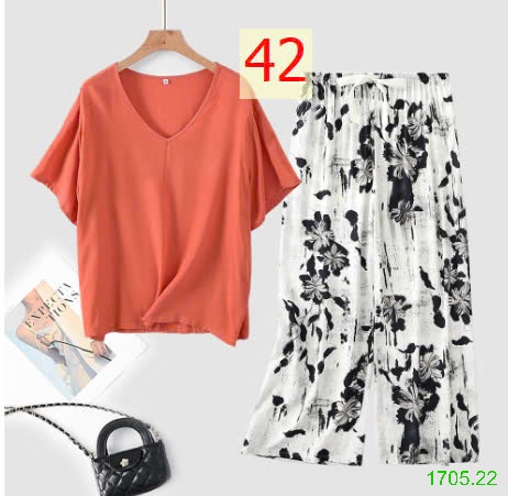 25HA1705.22 - BỘ MẶC NHÀ QUẦN DÀI NỮ