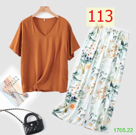 25HA1705.22 - BỘ MẶC NHÀ QUẦN DÀI NỮ