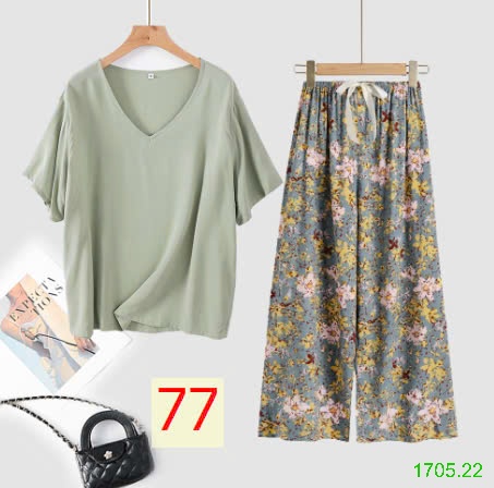 25HA1705.22 - BỘ MẶC NHÀ QUẦN DÀI NỮ