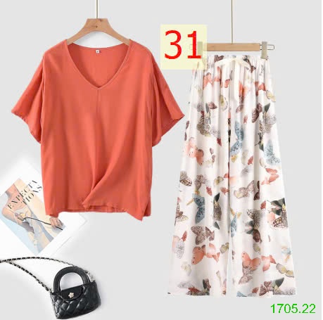25HA1705.22 - BỘ MẶC NHÀ QUẦN DÀI NỮ