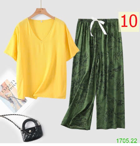 25HA1705.22 - BỘ MẶC NHÀ QUẦN DÀI NỮ