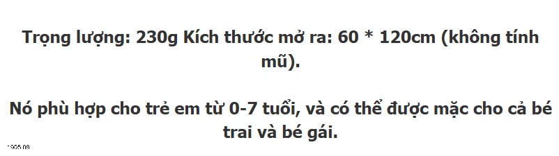 25HA1905.09 - KHĂN CHOÀNG TẮM CHO BÉ