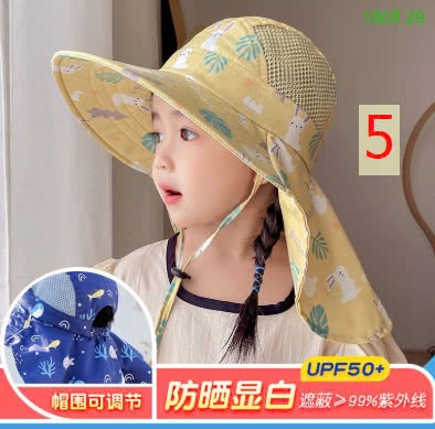 25HA1805.29 - MŨ CHỐNG NẮNG VÀNH LỚN CHO BÉ