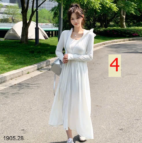 25HA1905.28 - ÁO NẮNG DÀI DÁNG VÁY