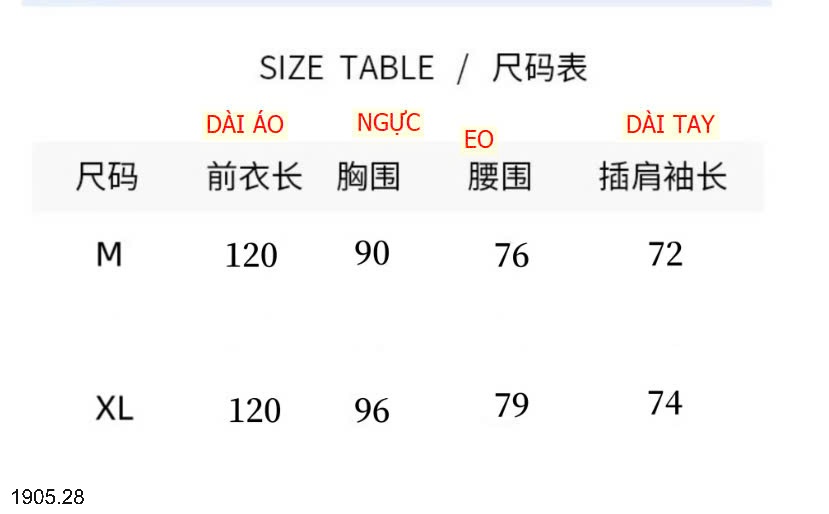 25HA1905.28 - ÁO NẮNG DÀI DÁNG VÁY