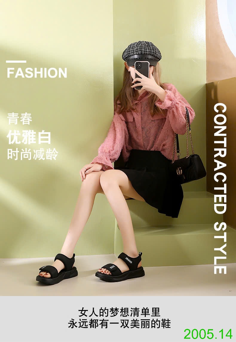 25HA2005.14 - SANDAL ĐẾ BỆT TĂNG CHIỀU CAO NỮ