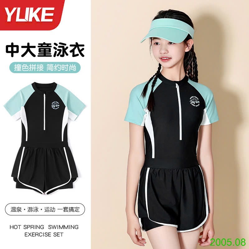 25HA2005.08 - BỘ BƠI LIỀN THÂN CỘC TAY BÉ GÁI HÃNG YUKE