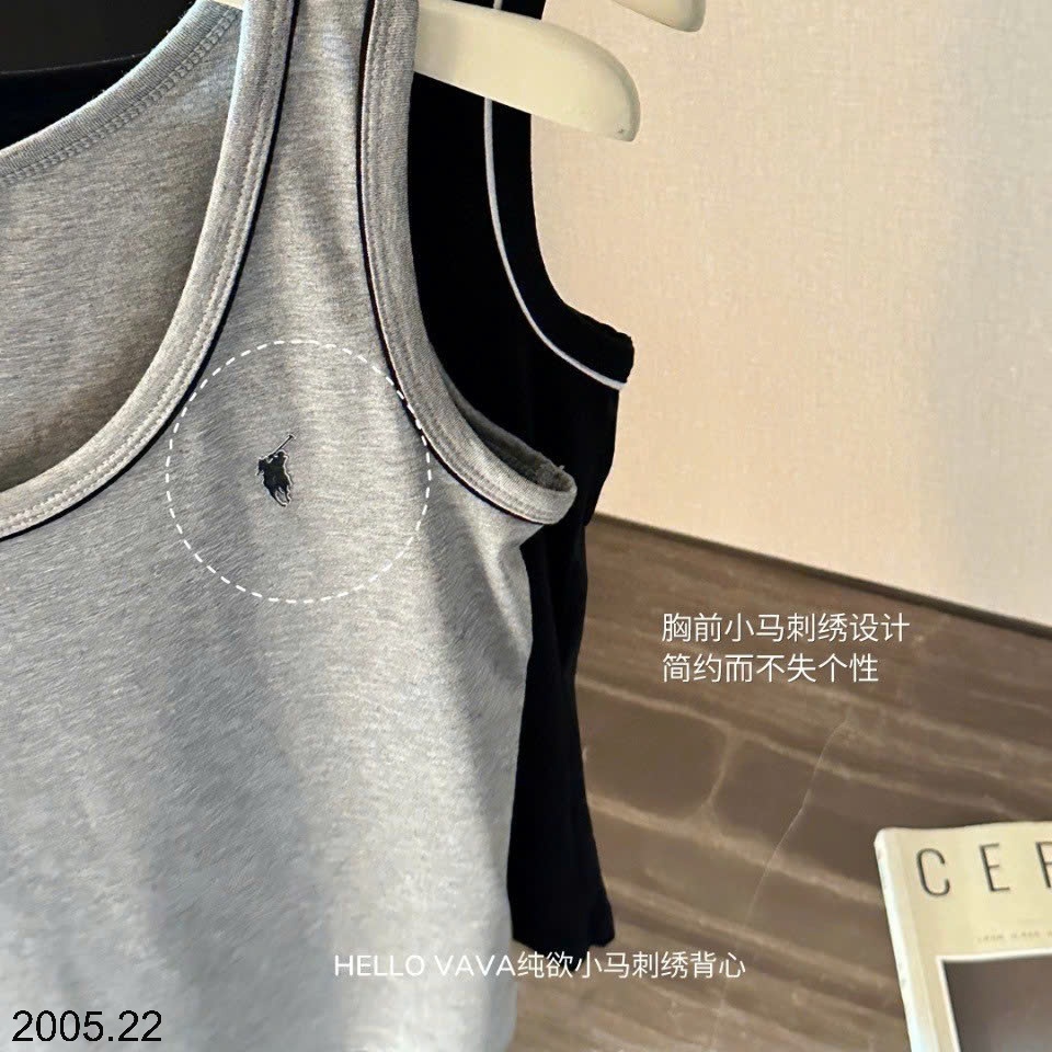 25HA2005.22 - ÁO SÁT NÁCH NỮ THÊU NGỰA PONY HÃNG HELLO VAVA