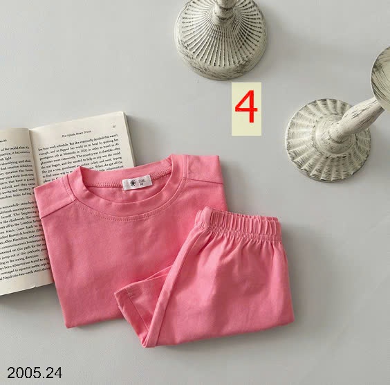25HA2005.24 - BỘ COTTON TRƠN MÀU QUẢNG CHÂU CHO BÉ