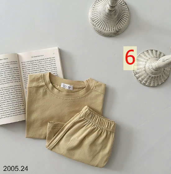25HA2005.24 - BỘ COTTON TRƠN MÀU QUẢNG CHÂU CHO BÉ