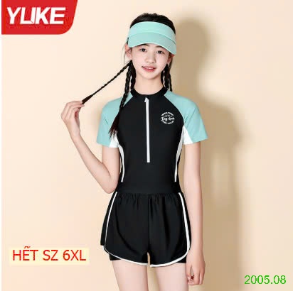 25HA2005.08 - BỘ BƠI LIỀN THÂN CỘC TAY BÉ GÁI HÃNG YUKE