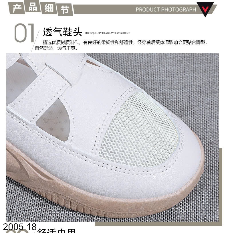 25HA2005.18 - GIÀY VELCRO RỖNG LỖ CHO NỮ