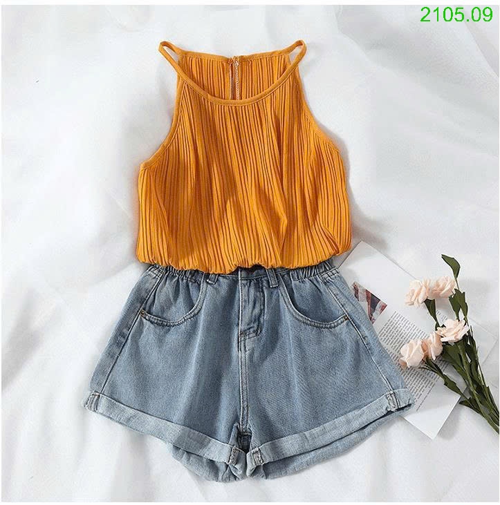 25HA2105.09 - QUẦN SHORT ĐÙI JEAN NỮ