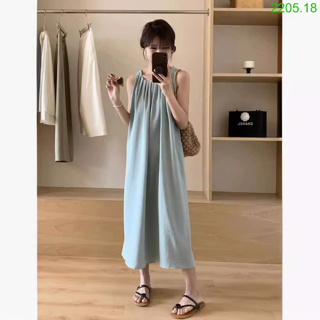 25HA2205.18 - VÁY XUÔNG SÁT NÁCH HỞ LƯNG CHO NỮ