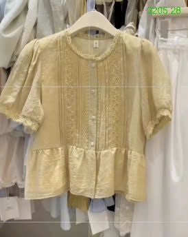 25HA2205.28 - ÁO SƠ MI BABYDOLL NỮ