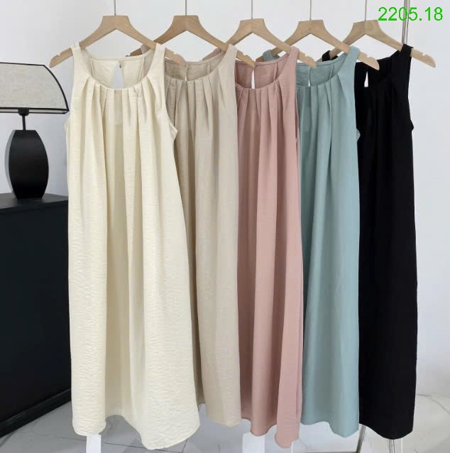 25HA2205.18 - VÁY XUÔNG SÁT NÁCH HỞ LƯNG CHO NỮ