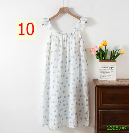 25HA2305.06 - VÁY XÔ MUSLIN KÈM ĐỆM NGỰC CHO NỮ