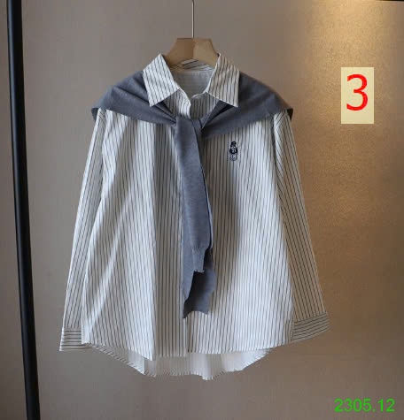 25HA2305.12 - ÁO SƠ MI KÈM KHĂN PHONG CÁCH HÀN QUỐC