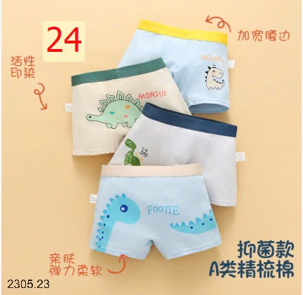 25HA2305.23 - SET 4 QUẦN SỊP ĐÙI BÉ TRAI