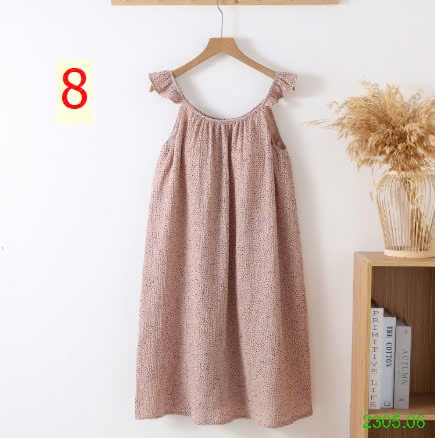 25HA2305.06 - VÁY XÔ MUSLIN KÈM ĐỆM NGỰC CHO NỮ