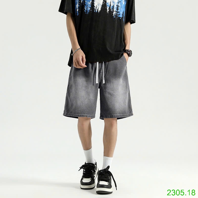 25HA2305.18 - QUẦN SHORT JEAN ỐNG RỘNG CHO NAM