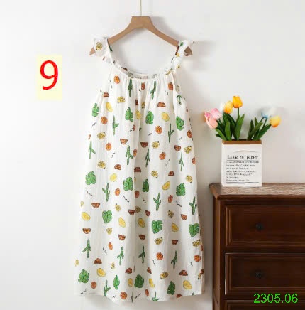 25HA2305.06 - VÁY XÔ MUSLIN KÈM ĐỆM NGỰC CHO NỮ