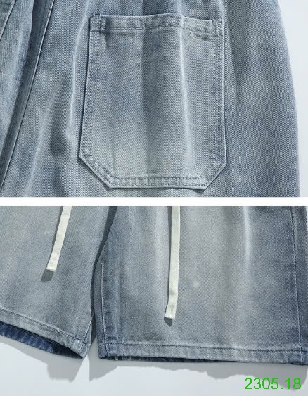 25HA2305.18 - QUẦN SHORT JEAN ỐNG RỘNG CHO NAM
