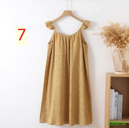 25HA2305.06 - VÁY XÔ MUSLIN KÈM ĐỆM NGỰC CHO NỮ