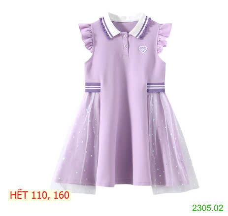 25HA2305.02 - VÁY POLO CÁNH TIÊN CHO BÉ GÁI