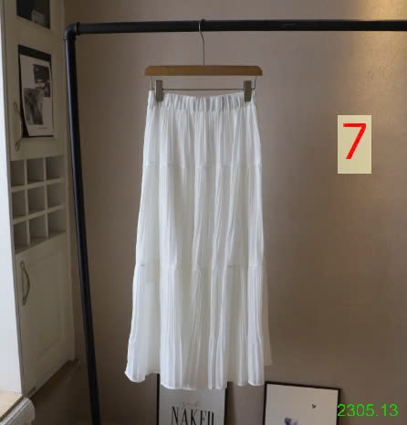25HA2305.13 - CHÂN VÁY VOAN XẾP LY DÁNG DÀI