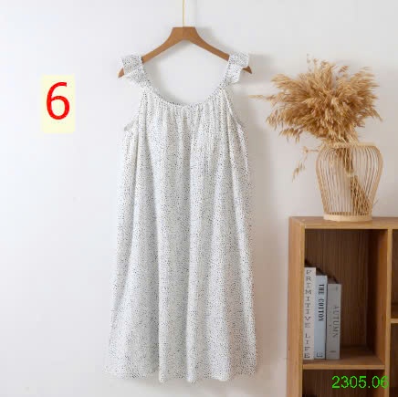 25HA2305.06 - VÁY XÔ MUSLIN KÈM ĐỆM NGỰC CHO NỮ