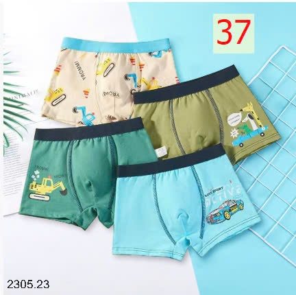 25HA2305.23 - SET 4 QUẦN SỊP ĐÙI BÉ TRAI