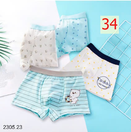 25HA2305.23 - SET 4 QUẦN SỊP ĐÙI BÉ TRAI