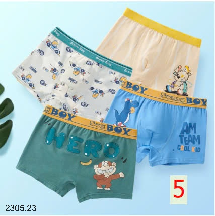 25HA2305.23 - SET 4 QUẦN SỊP ĐÙI BÉ TRAI