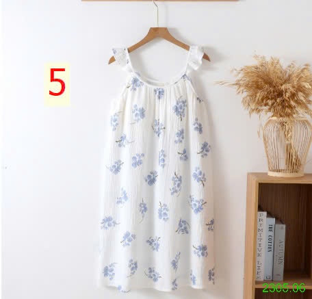 25HA2305.06 - VÁY XÔ MUSLIN KÈM ĐỆM NGỰC CHO NỮ