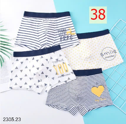 25HA2305.23 - SET 4 QUẦN SỊP ĐÙI BÉ TRAI